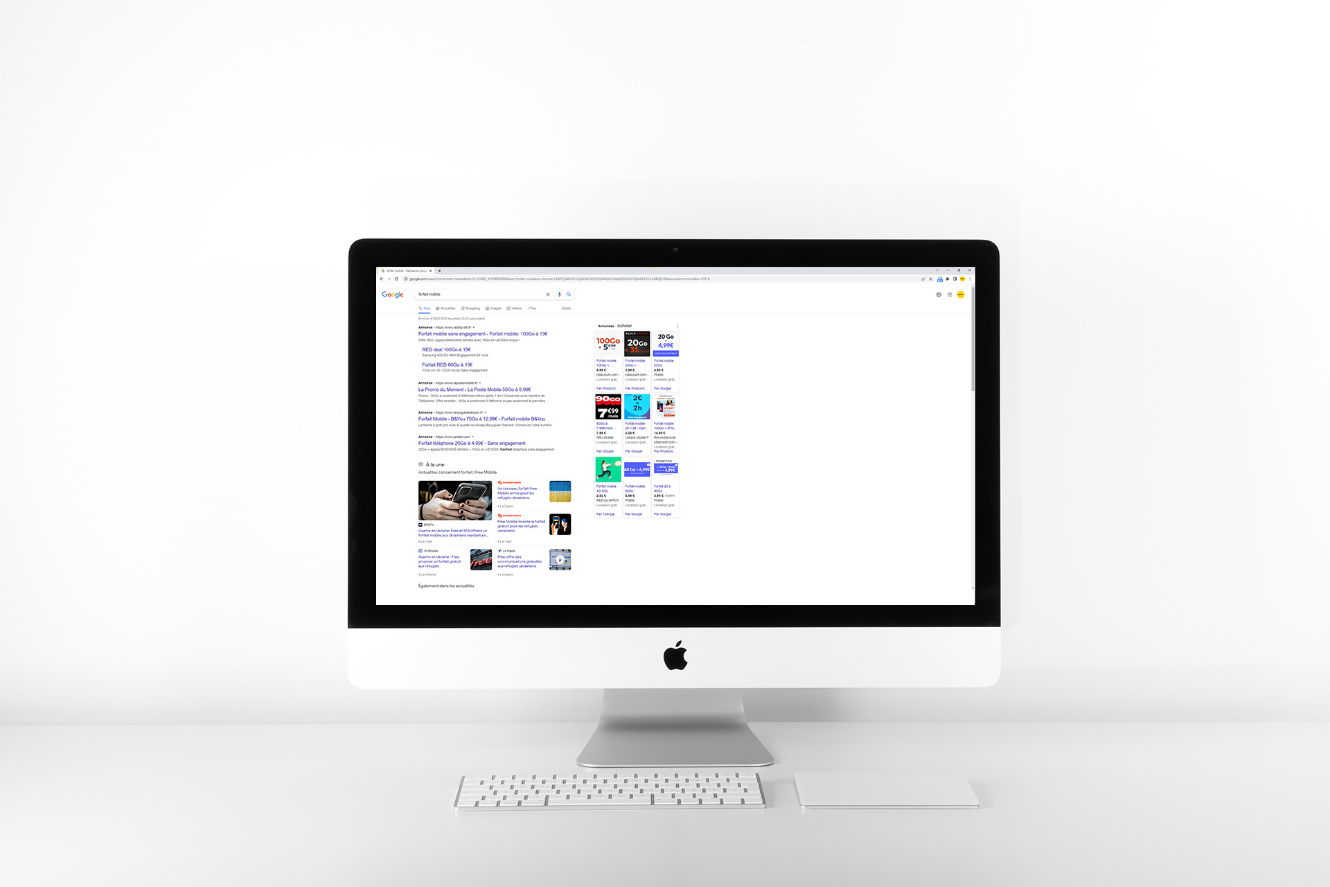 Exemple annonce Ads dans les SERP