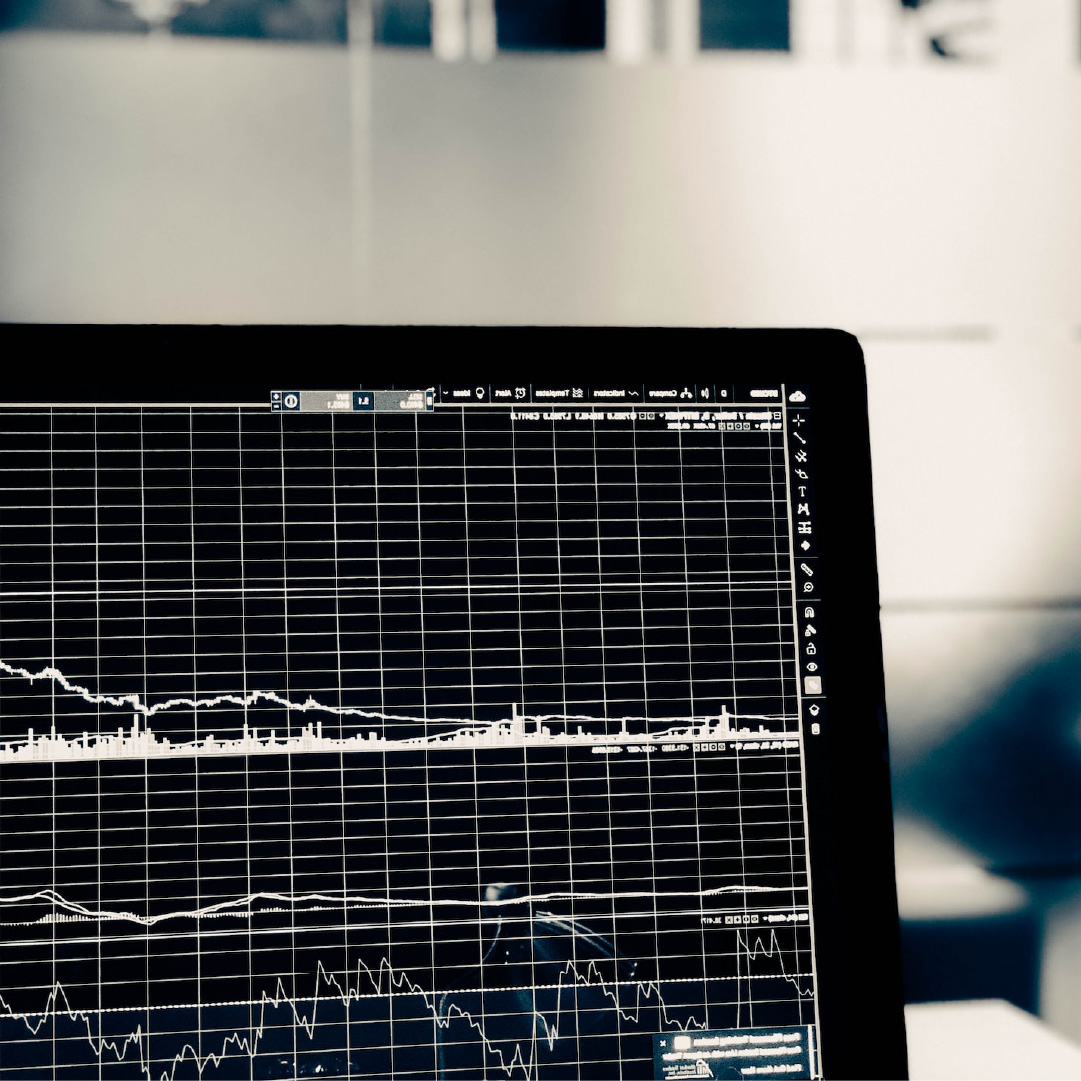 courbes sur un écran