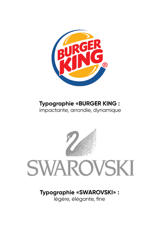 typographies burger king et swarowski