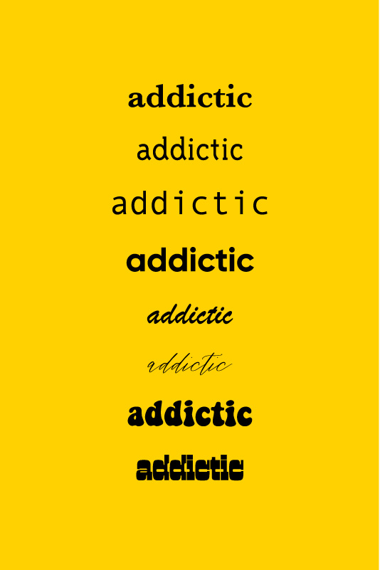exemples typographie addictic