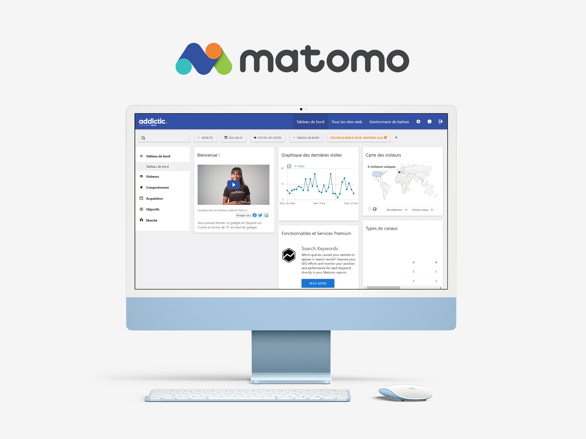 interface et logo matomo