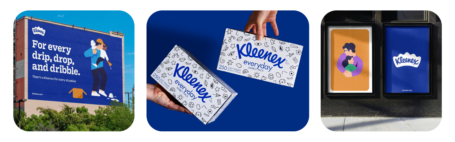 Refonte de l'image de marque Kleenex en 2024