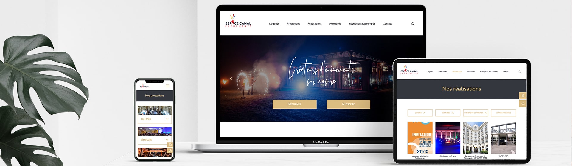 Refonte site internet Espace Canal Événements