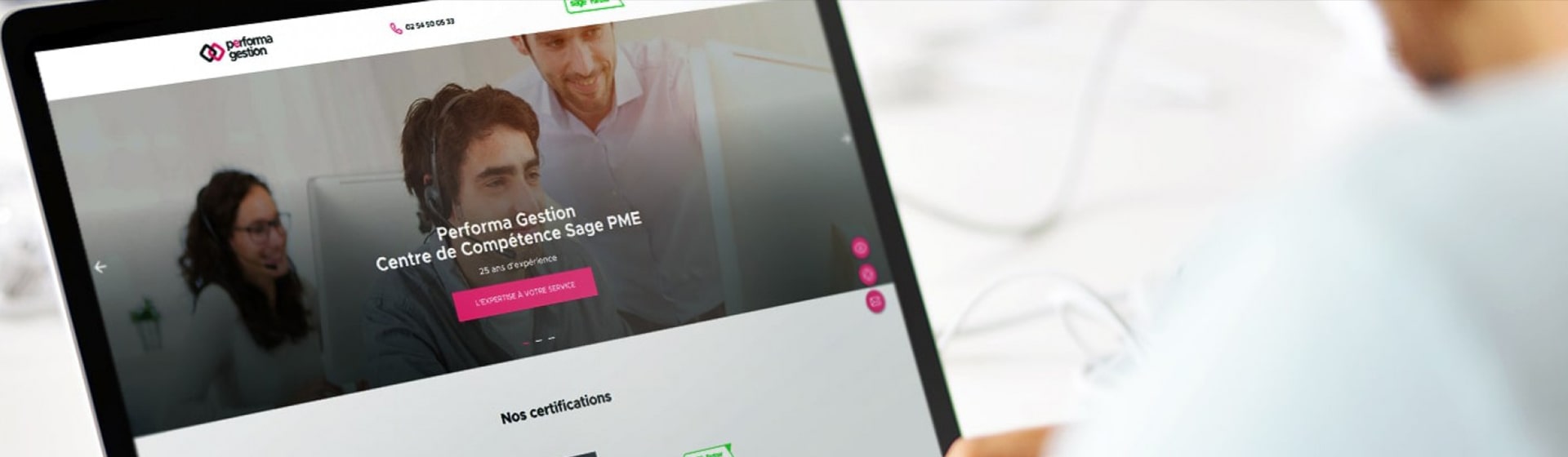 Réalisation site web Performa Gestion